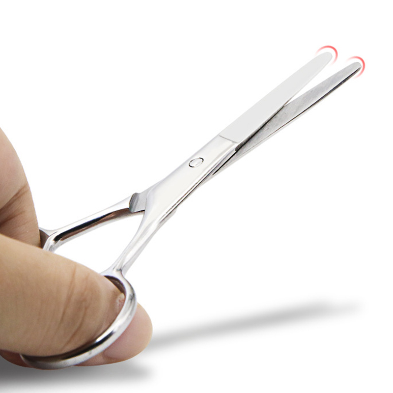 Facial Hair Small Grooming Scissors For Men Women - Eyebrow, Nose Hair, Mustache, Beard, Eyelashes, Ear Trimming Kit - Curved and Rounded Safety Tip Clippers For Hair Cutting