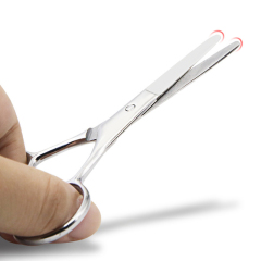 Facial Hair Small Grooming Scissors For Men Women - Eyebrow, Nose Hair, Mustache, Beard, Eyelashes, Ear Trimming Kit - Curved and Rounded Safety Tip Clippers For Hair Cutting