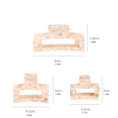 Hair Claw Clips Tortoise Barrettes Rectangle Shape Clips Fashion Hair Clips