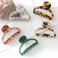 Tortoise Claw Hair Clip for Women, Hair Grip Leopard Print Barrettes French Vintage Design Large Hair Jaw