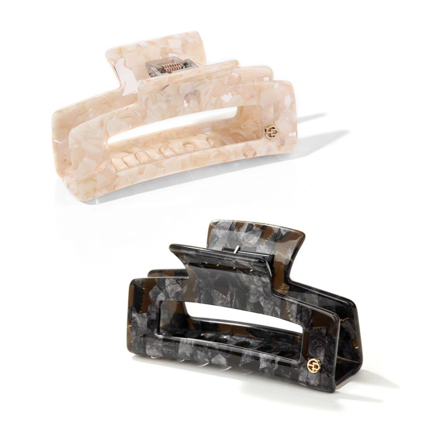 Hair Claw Clips Tortoise Barrettes Rectangle Shape Clips Fashion Hair Clips