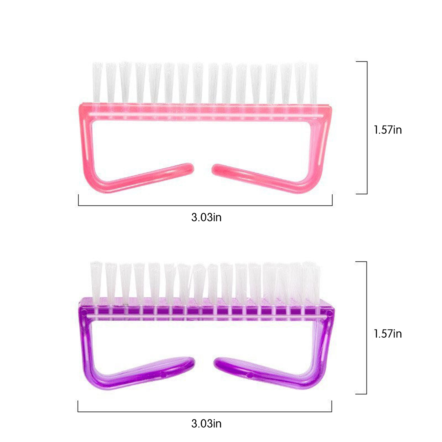 Handle Grip Nail Brush, Fingernail Scrub Cleaning Brushes for Toes and Nails Cleaner, Pedicure Brushes