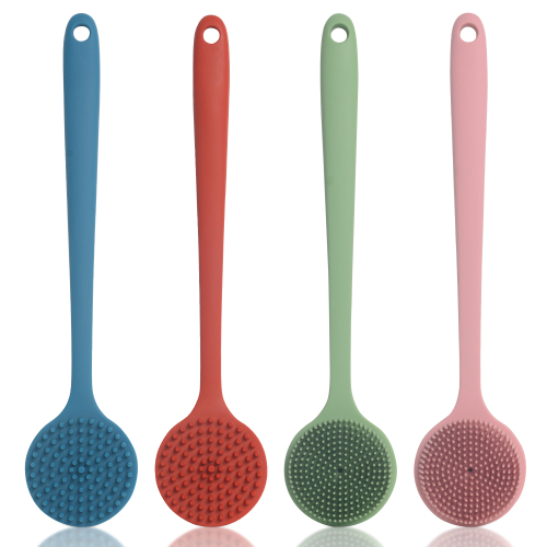 Shower Brush Silicone Bath Exfoliating Brush Body Brush Shower Skin Exfoliating Brush Body with Soft Bristles Back Cleaning Washer