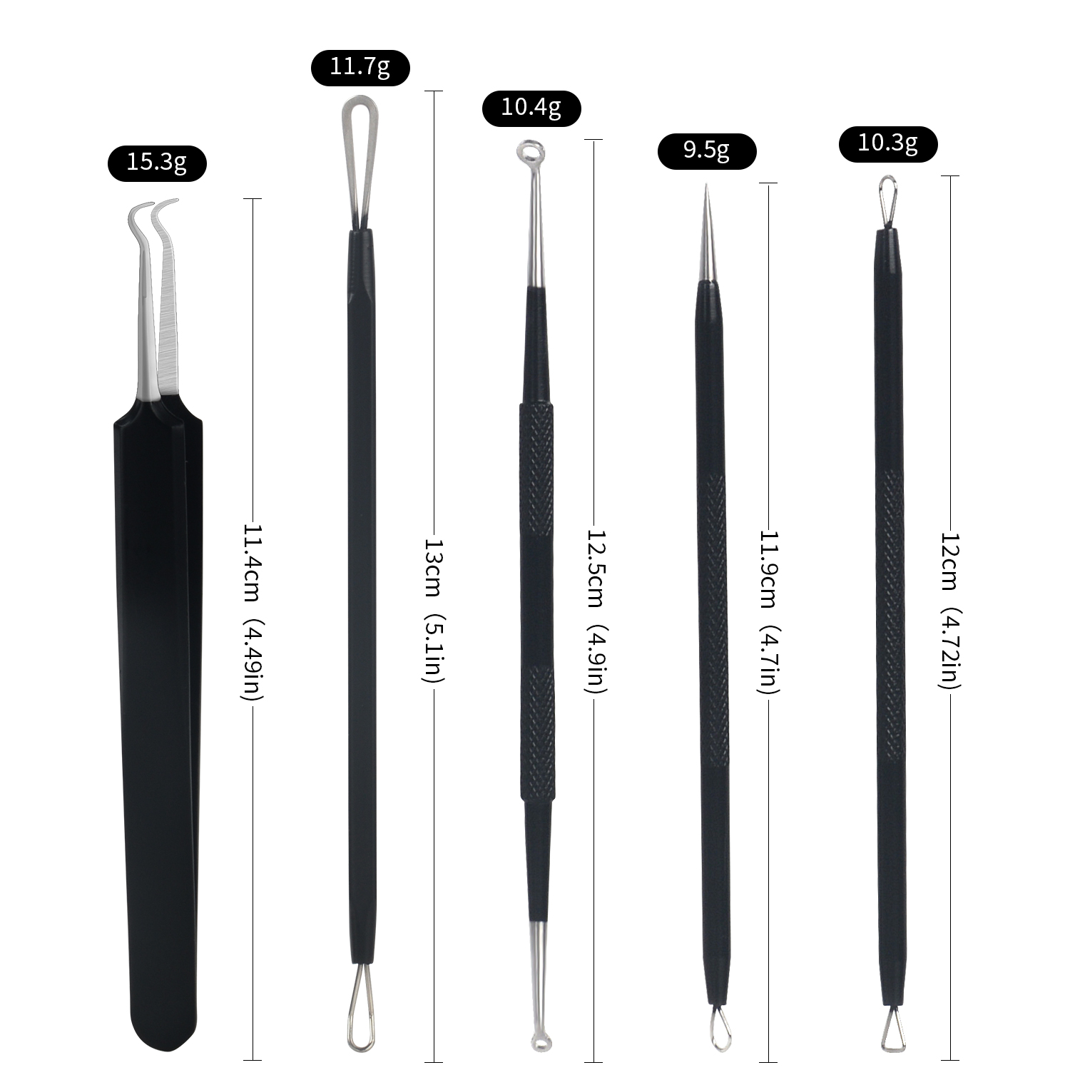 Stainless Steel Blackhead Remover Tool, Blackhead Extractor tool for Face, Extractor Tool for Comedone Zit Acne Whitehead Blemish