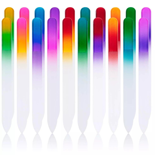Rainbow Professional Washable Small Crystal Glass Nail File