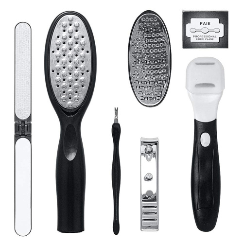 7 in 1 Pedicure Kit Professional Pedicure Tools Set Foot Care Scrubber Stainless Steel Pedicure Supplies Foot File Scraper Rasp Dead Skin Shaver Callus Remover