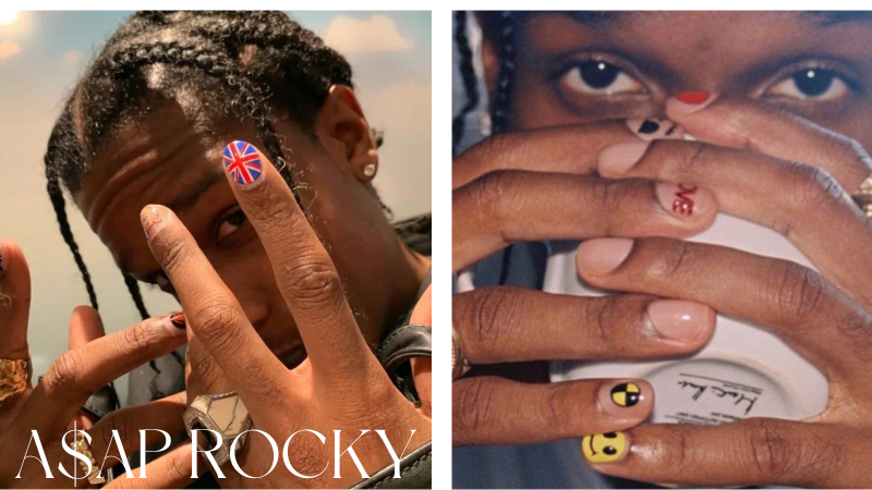 How These Male Celebrities Wear Nail Polish: ASAP Rocky, Kid Cudi, Lil Nas  X, and More | Complex