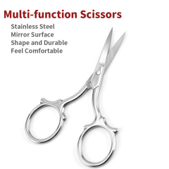 Facial Hair Small Grooming Scissors - Eyebrow, Nose Hair, Mustache, Beard, Eyelashes