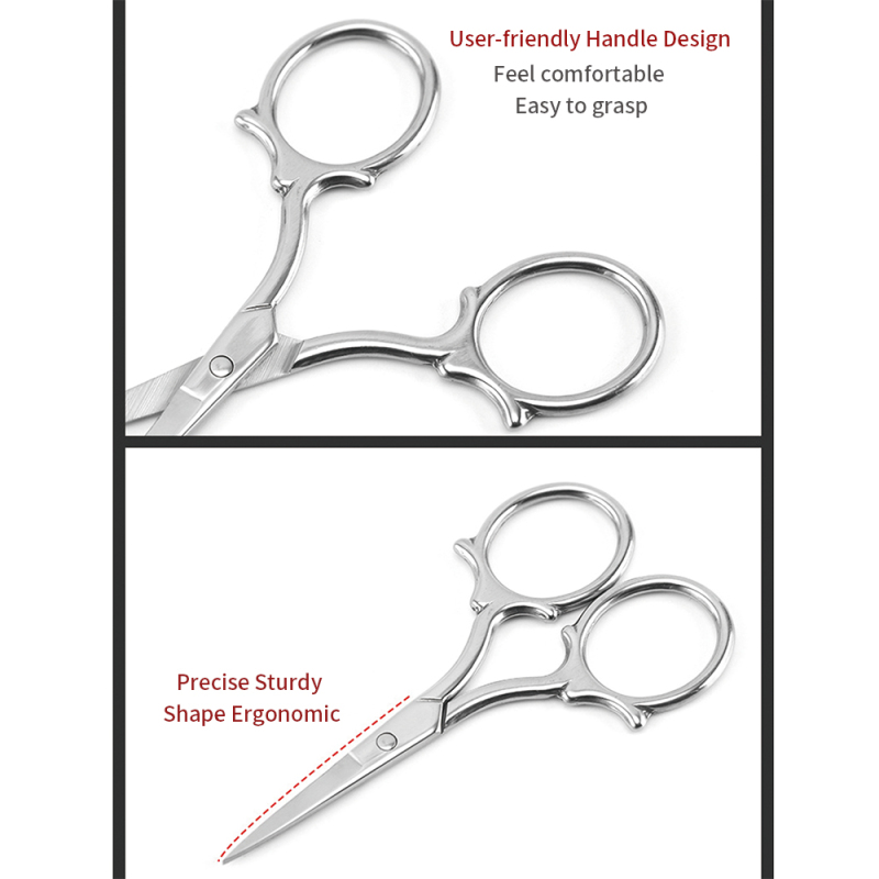 Facial Hair Small Grooming Scissors - Eyebrow, Nose Hair, Mustache, Beard, Eyelashes