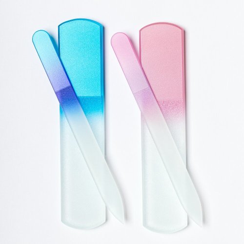 Pearlescent Pigment Glass Nail and Foot File Manicure Pedicure Set Hard Skin Remover Foot Scrubber