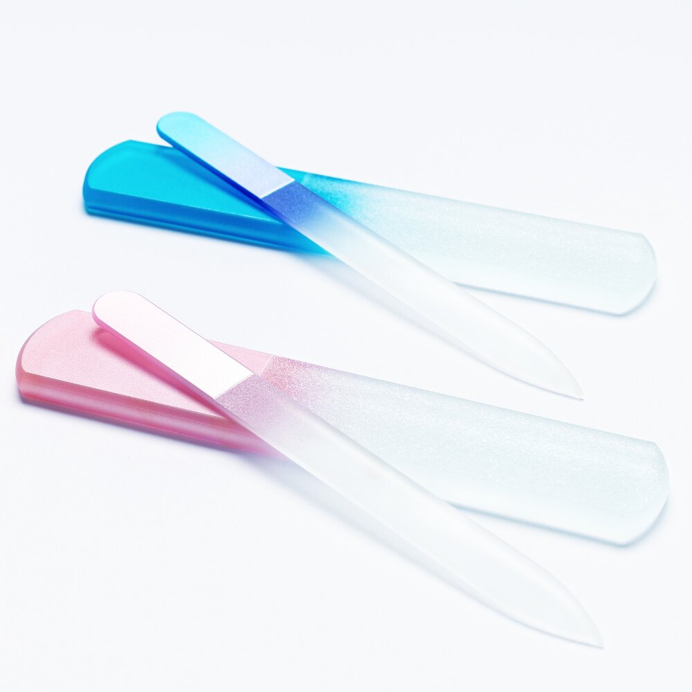 Pearlescent Pigment Glass Nail and Foot File Manicure Pedicure Set Hard Skin Remover Foot Scrubber