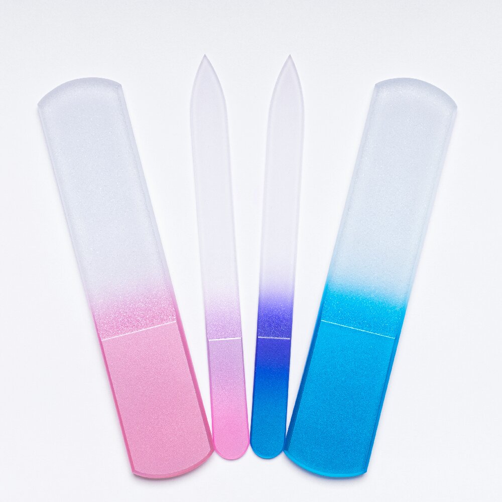 Pearlescent Pigment Glass Nail and Foot File Manicure Pedicure Set Hard Skin Remover Foot Scrubber