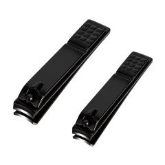 Black Nail Clipper Stainless Steel Fingernail Cutter & Toenail Cutter
