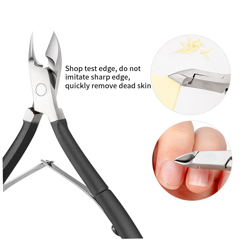 2 Pcs Nail Nipper Cuticle Trimmer with Cuticle Pusher and Cutter