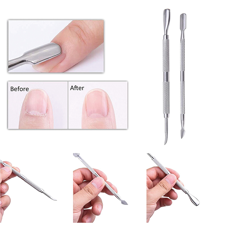 Professional Stainless Steel Nail Cuticle Nipper And Metal Pusher