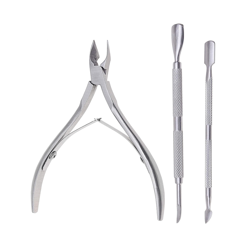 Professional Stainless Steel Nail Cuticle Nipper And Metal Pusher
