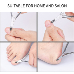 Nail Nipper Set Cuticle Trimmer with Cuticle Pusher for Fingernails and Toenails