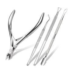Nail Nipper Set Cuticle Trimmer with Cuticle Pusher for Fingernails and Toenails