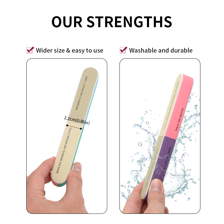 7 Way Nail File and Buffer Block Professional Nail Buffering Files