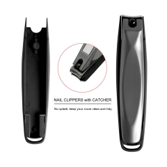 Ultra Sharp Stainless Steel Fingernail & Toenail Cutters with Nail File for Splash Protection, Suitable As a Father's Day Gift