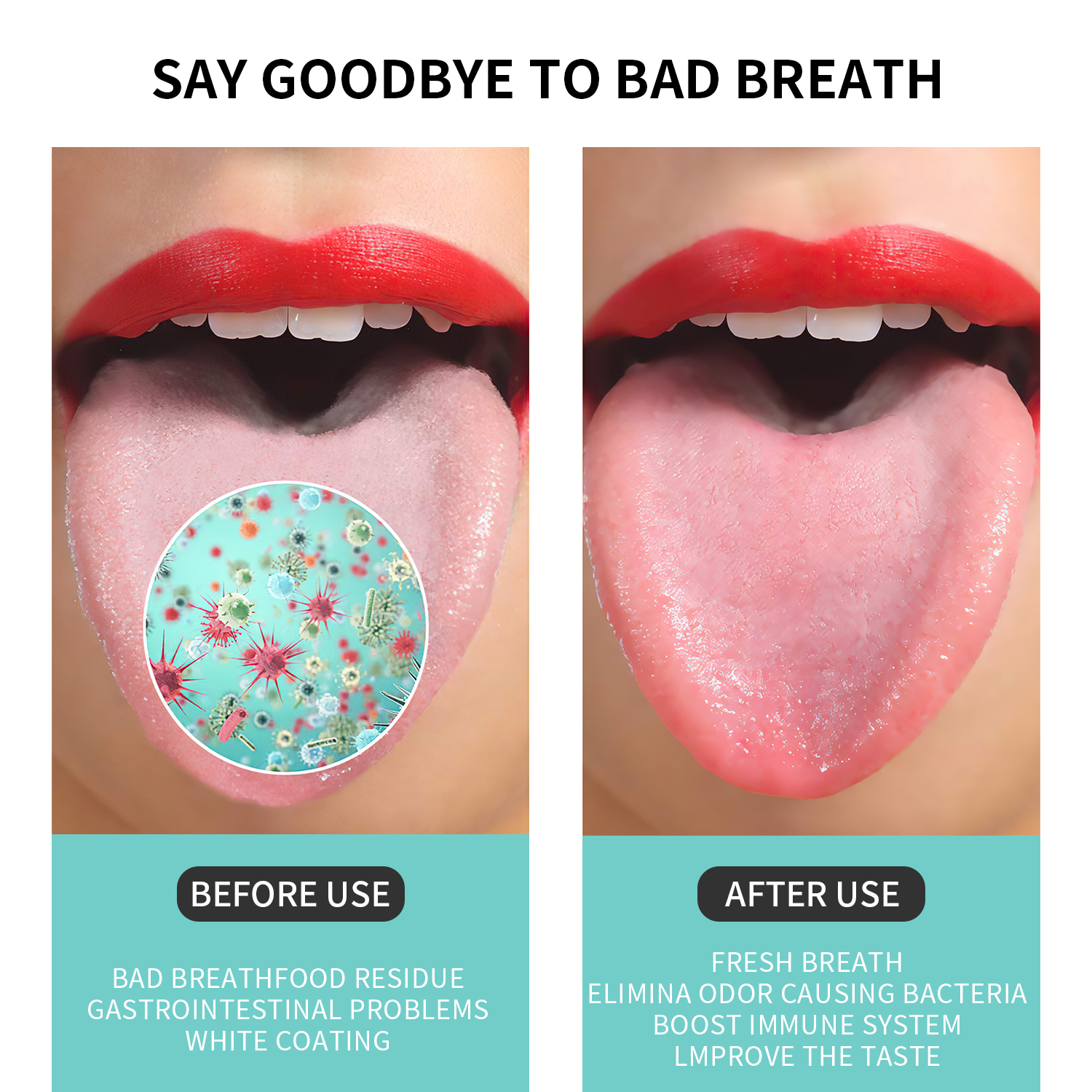 Tongue Scraper Reduce Bad Breath Maintains Oral Care Cleaner Tool for Adults and Kids
