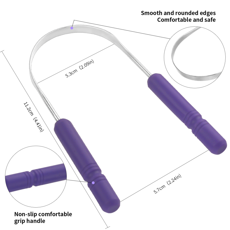 Tongue Scraper Reduce Bad Breath Maintains Oral Care Cleaner Tool for Adults and Kids