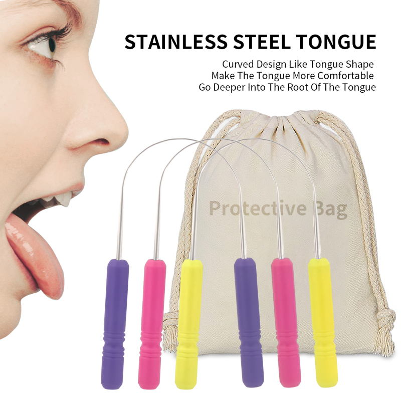 Tongue Scraper Reduce Bad Breath Maintains Oral Care Cleaner Tool for Adults and Kids