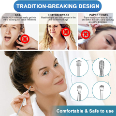 Ear Pick Earwax Removal Kit, Ear Wax Remover Tool with Cleaning Brush and Storage Box, Sliver
