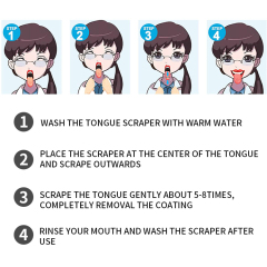 Professional Tongue Scraper for Oral Care Improve Bad Breath and Fresh Breath