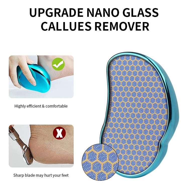 6 In1 Foot Care Pedicure Surface Tool to Remove Hard Skin Nano Crystal Glass Nail File