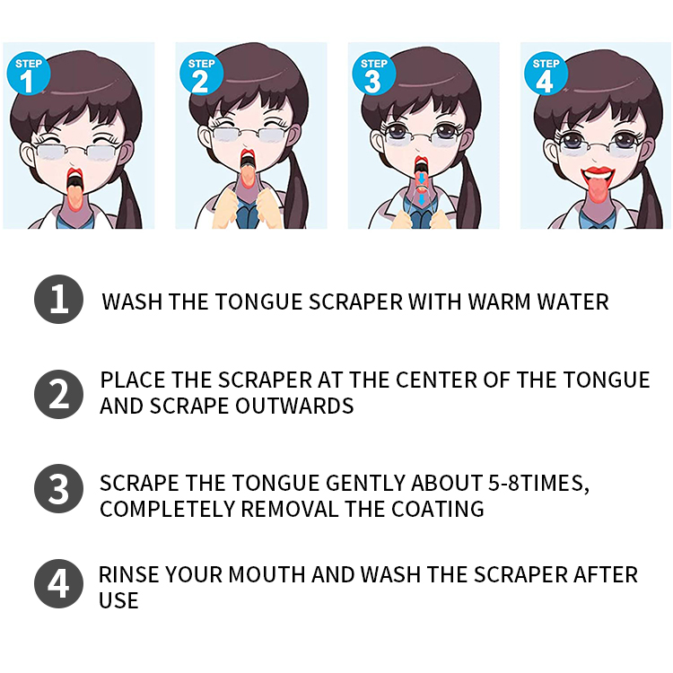 Premium 3pcs Metal Tongue Scraper Cleaner for Adults & Kids