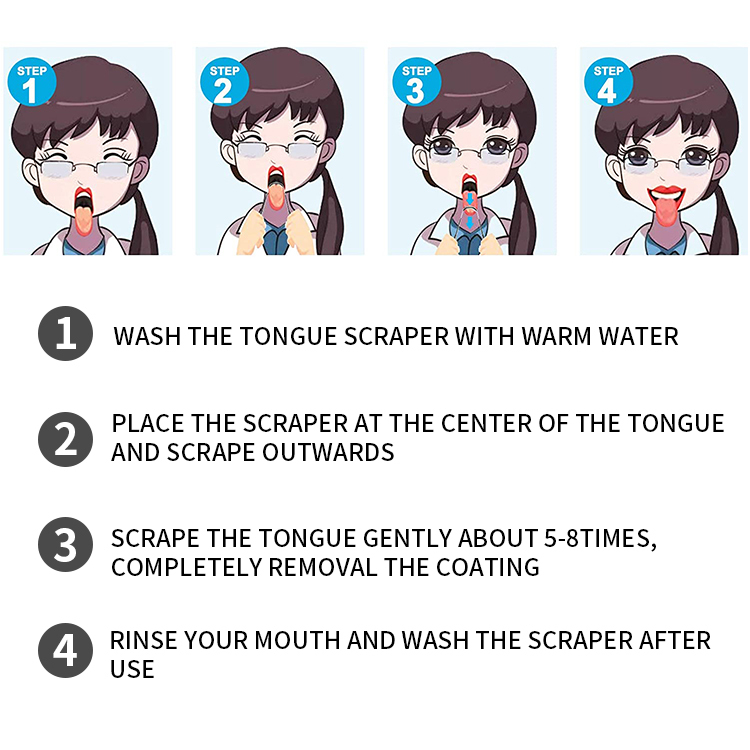 Premium 3pcs Metal Tongue Scraper Cleaner for Adults & Kids
