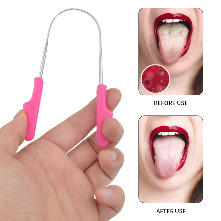 Premium 3pcs Metal Tongue Scraper Cleaner for Adults & Kids