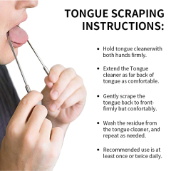 Tongue Scraper Stainless Steel Three-Pack Tongue Cleaner