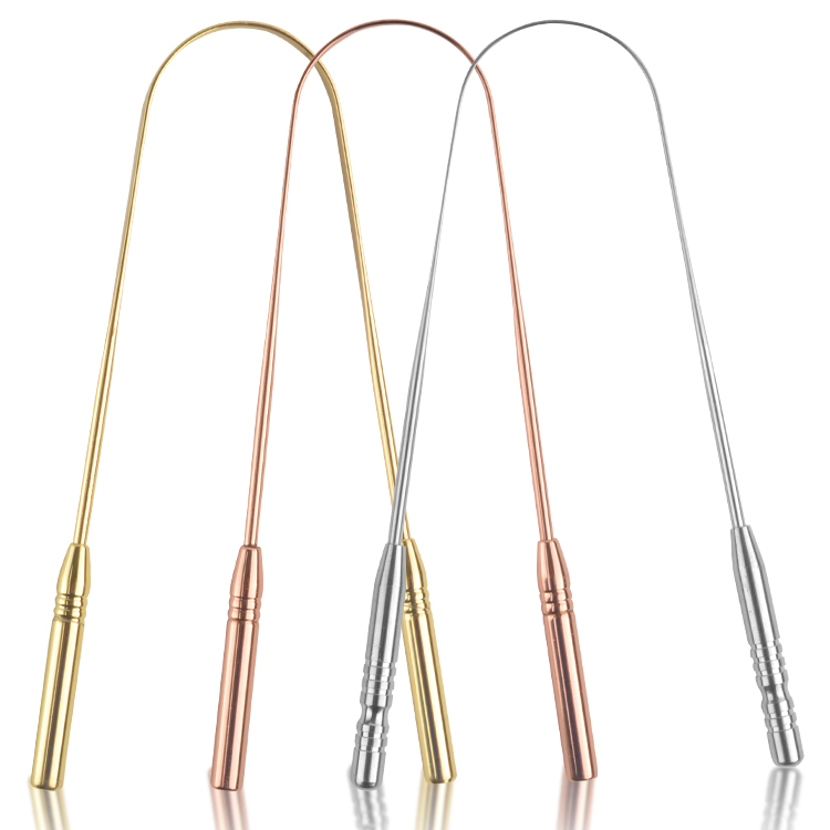 Tongue Scraper Stainless Steel Three-Pack Tongue Cleaner