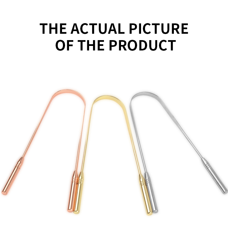 Tongue Scraper Stainless Steel Three-Pack Tongue Cleaner