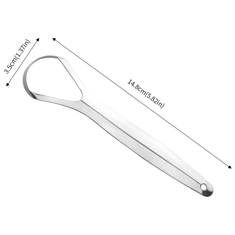 Tongue Cleaner Stainless Steel Tongue Scraper Against Bad Breath