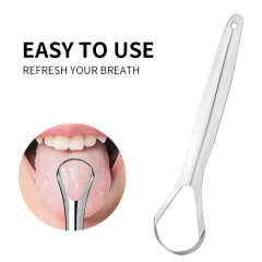 Tongue Cleaner Stainless Steel Tongue Scraper Against Bad Breath
