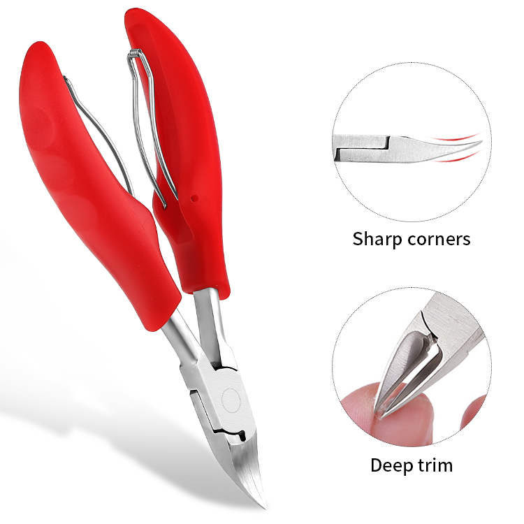 Toe Nail Nippers for Ingrown And Thick Toenails Sharp Curved Blade Clippers