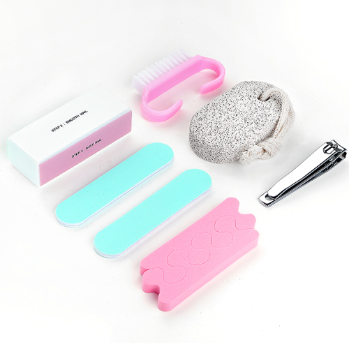 Customized 8pcs Foot Care Manicure Pedicure Set With Bottle Packaging