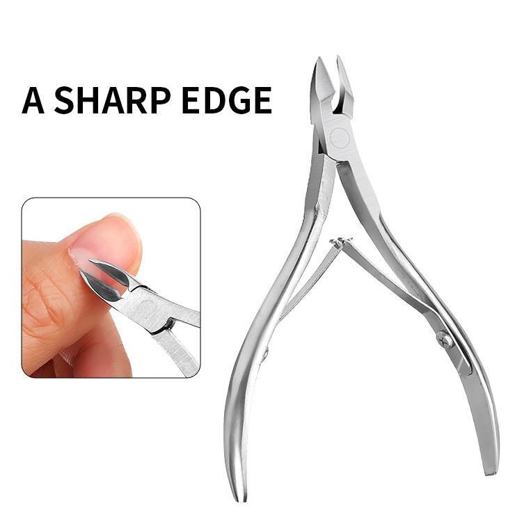 Professional Stainless Steel Nail Nipper With Cuticle Trimmer And Cuticle Pusher 3 in 1 Set