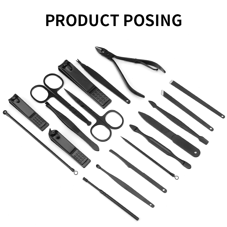 Manicure Set 18 Pcs Stainless Steel Nail Care Tools Kit