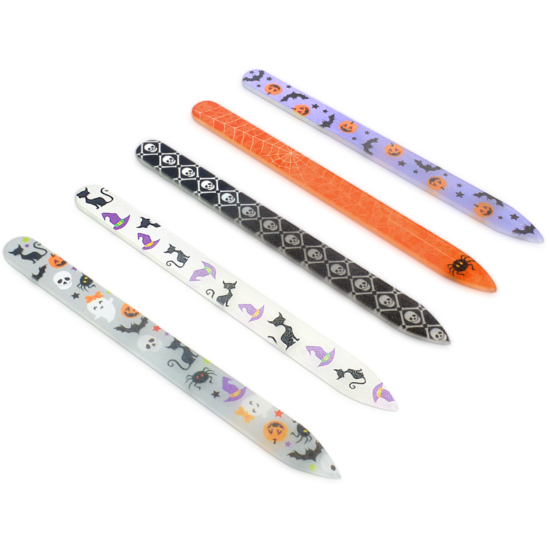 Holiday Halloween Custom Double-Side Glass Nail File 5 Piece