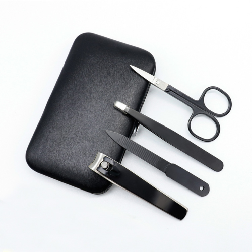 Professional 4 Piece Luxury Grooming Manicure Kit With Compact Case
