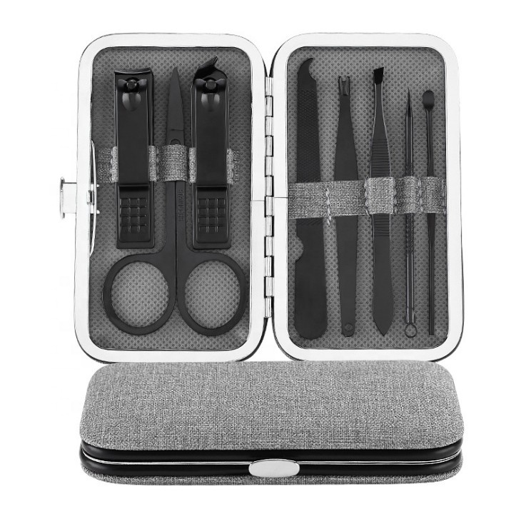 Ultimate Grooming Manicure Pedicure Tool Set of 15 Pcs (Pink, Black, Grey)