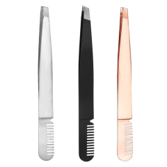 Multifunctional Eyebrow Tweezers with Eyebrow Comb (3 PCS)