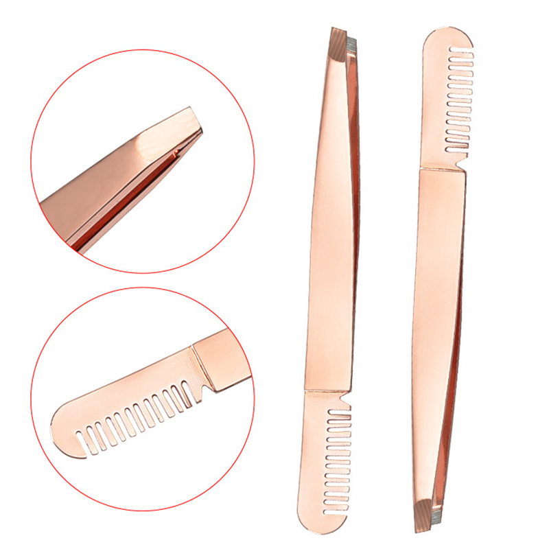 Multifunctional Eyebrow Tweezers with Eyebrow Comb (3 PCS)