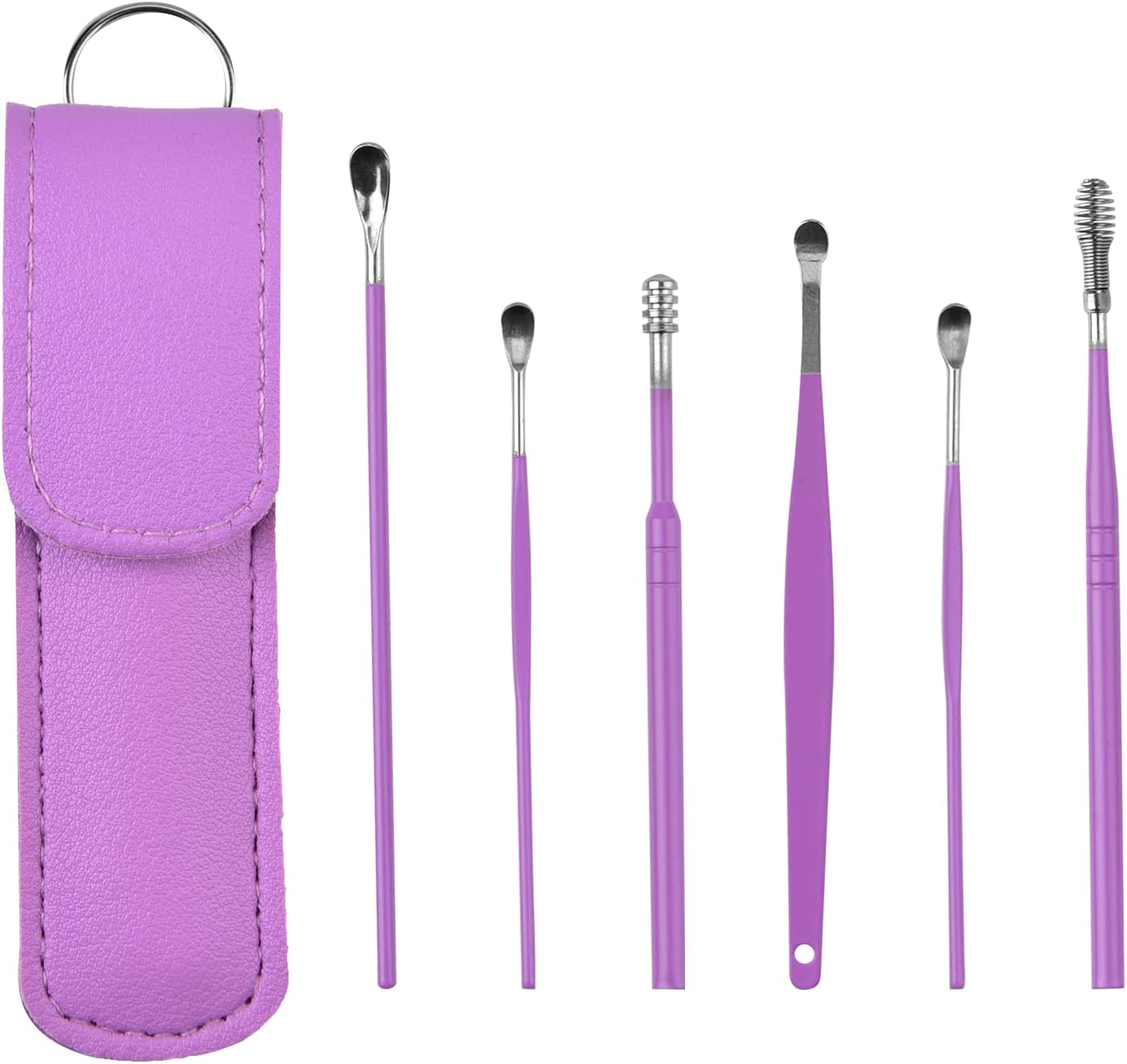 Stainless Steel Ear Cleaning Tools 6 Pcs Ear Wax Removal Kit