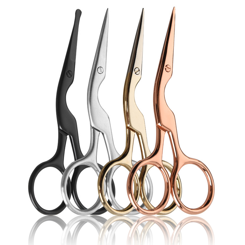 Stainless Steel Eyebrow Facial Nose Hair Trimming Scissor Set