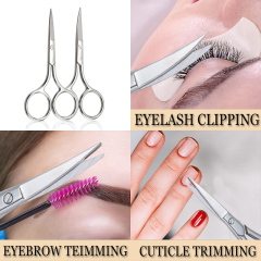 3 Pack Nose Hair Scissors Facial Hair Scissors Small Scissors (Sliver)